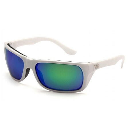 Pyramex Venture Gear - Vallejo - White Frame/Polarized Green Mirror Lens VGSW931